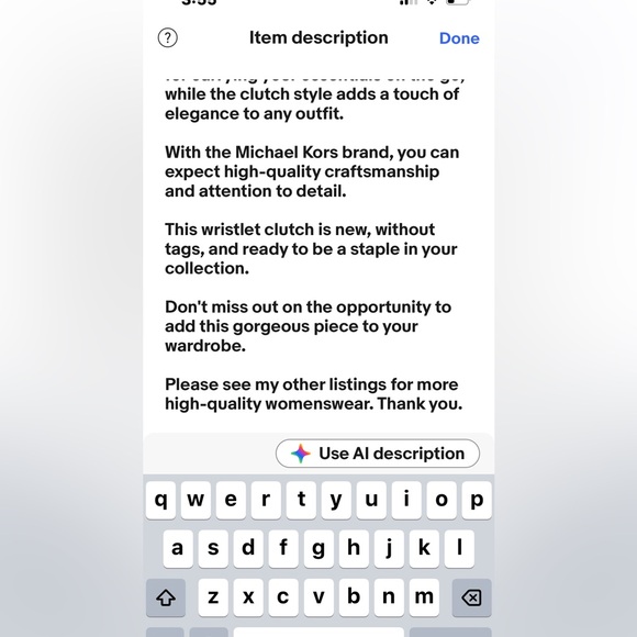 NWOT Michael Kors wallet wristlet long gold shiny All Over Logo - Picture 15 of 15